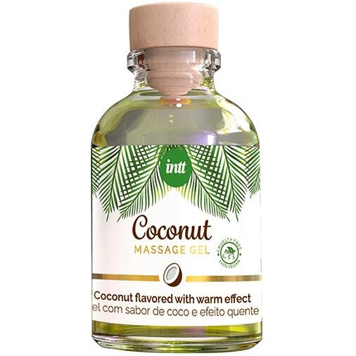 INTT - GEL DA MASSAGGIO VEGANO AL GUSTO DI COCCO ED EFFETTO RISCALDANTE 30 ML
