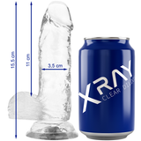 X RAY - DILDO TRASPARENTE CON SFERE