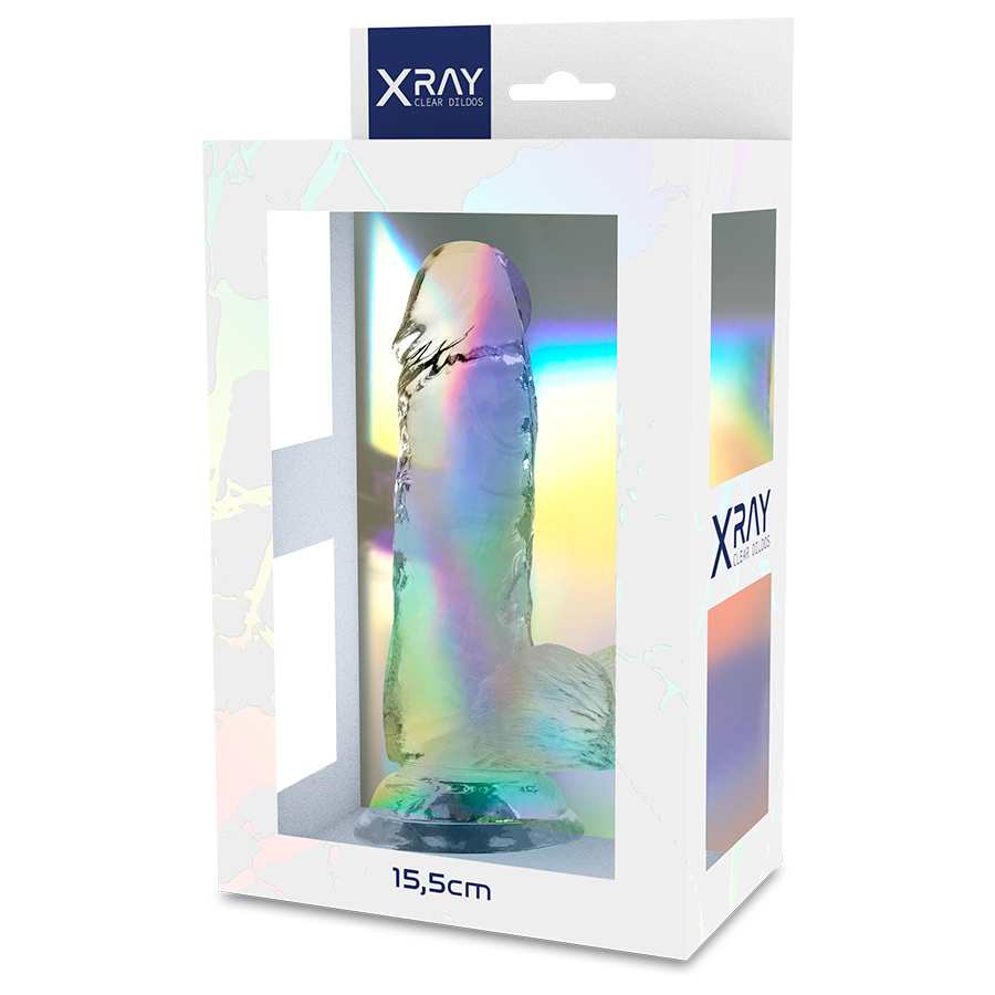 X RAY - DILDO TRASPARENTE CON SFERE
